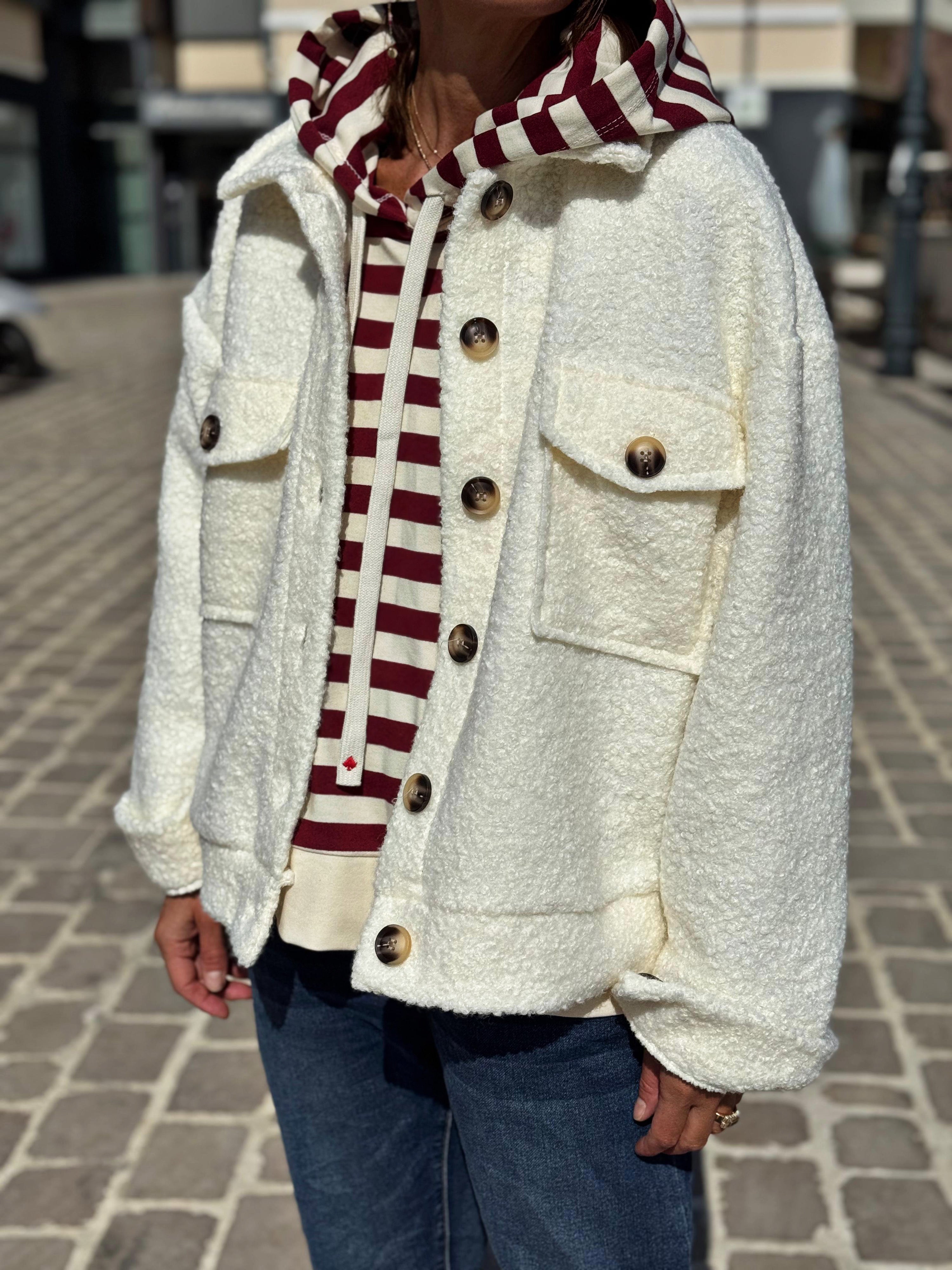 Blouson bouclette GAB Ecru