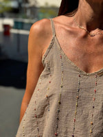 Charger l'image dans la galerie, Ensemble top et pantalon Camel - JANEL
