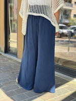 Charger l&#39;image dans la galerie, Pantalon gaze de coton YAGO Marine
