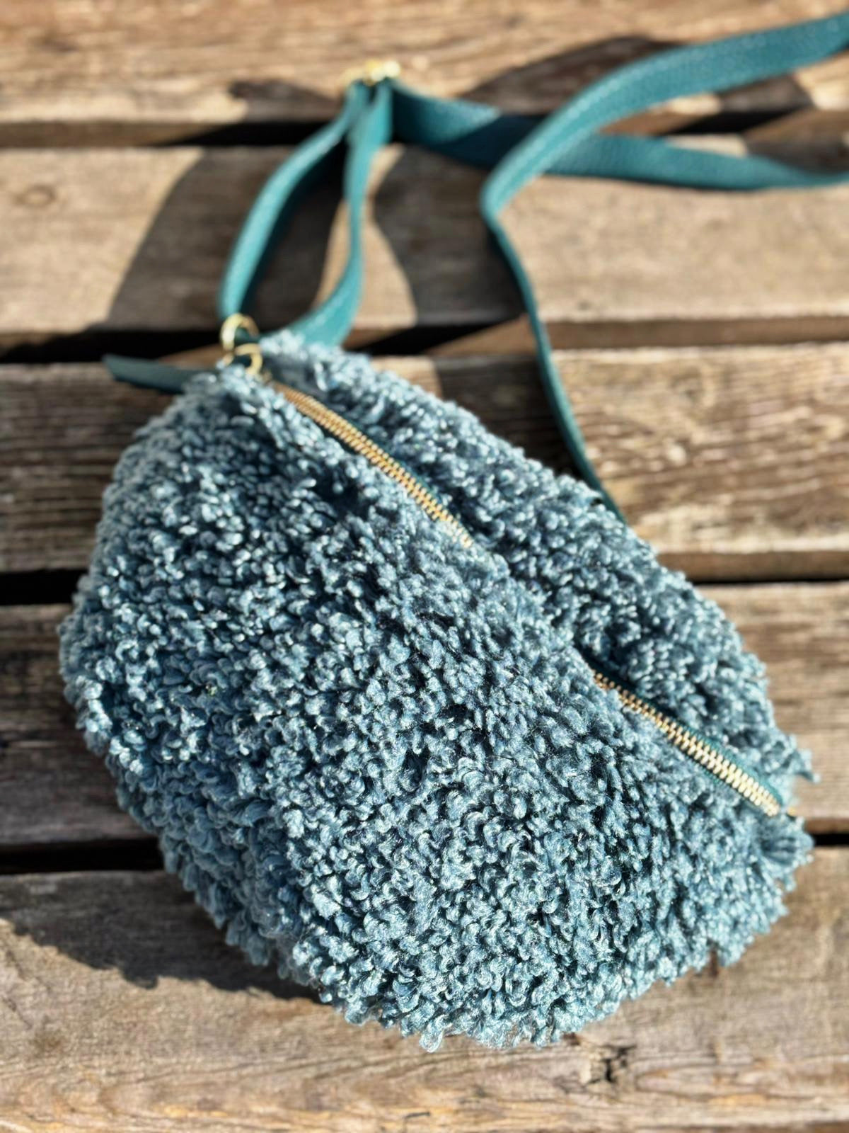 Sac banane bouclette MILA Bleu