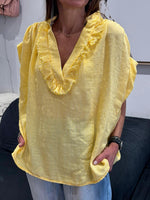 Charger l'image dans la galerie, Blouse rayée jaune SOLENE
