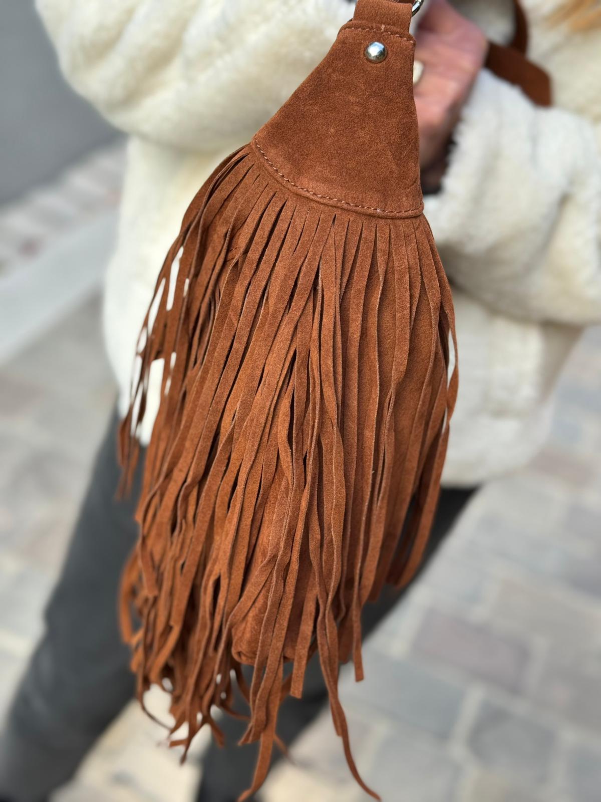 Sac à franges SAVANA Camel