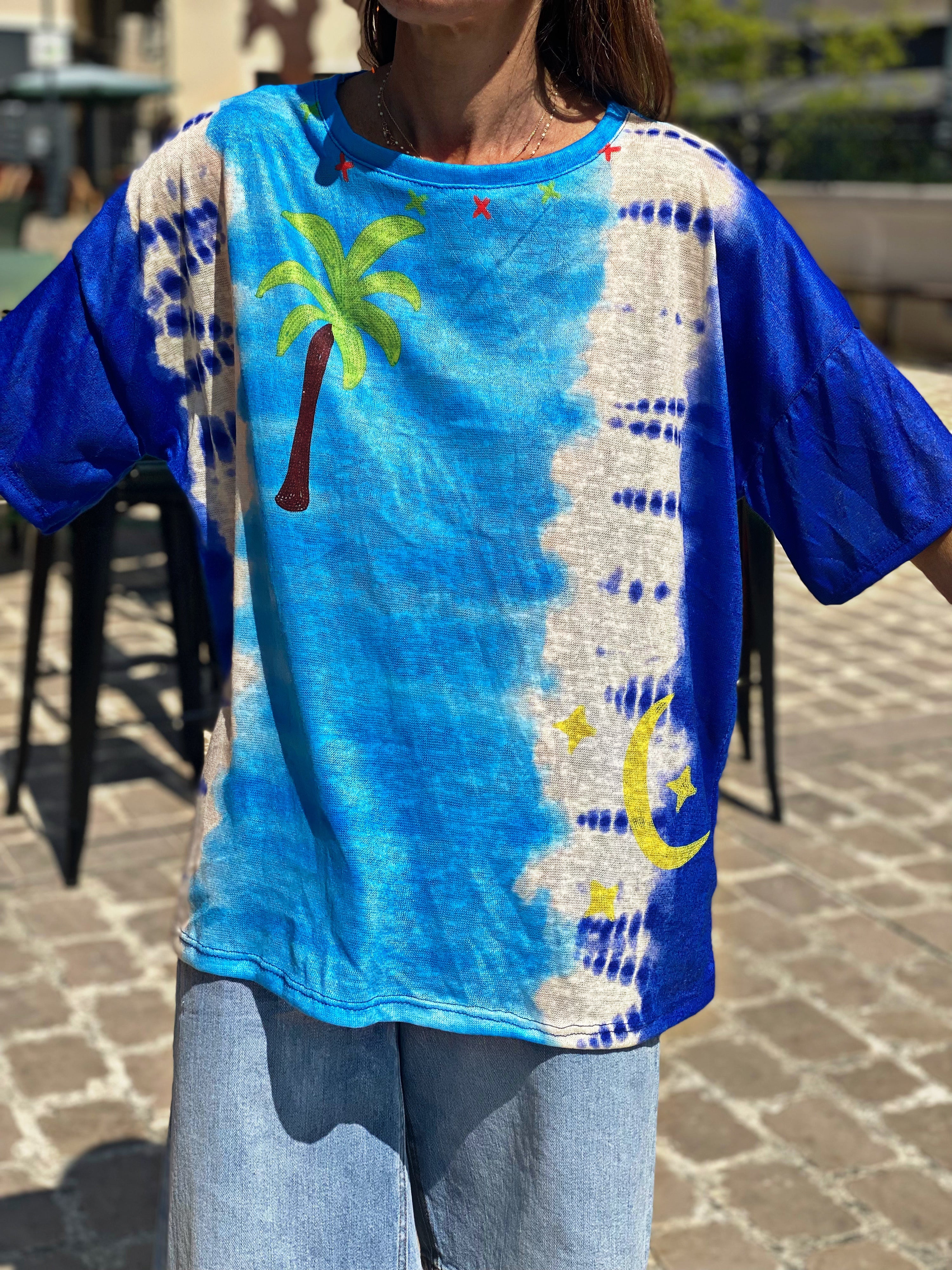 Tee shirt PALMIE Bleu électrique