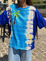 Charger l&#39;image dans la galerie, Tee shirt PALMIE Bleu électrique
