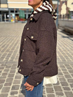 Charger l&#39;image dans la galerie, Blouson bouclette GAB Choco
