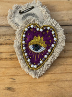 Charger l&#39;image dans la galerie, Broche PAULE Violet Création Ci.o.mi
