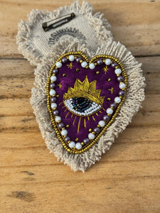 Broche PAULE Violet Création Ci.o.mi