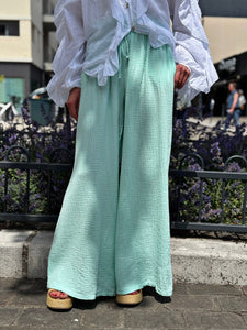 Pantalon gaze de coton YAGO Aqua
