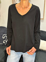 Charger l'image dans la galerie, T-shirt manches longues Noir - ILONA
