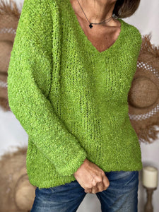 Pull bouclette MARTINO Vert