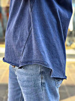 Charger l&#39;image dans la galerie, Tee shirt SMILE Bleu effet délavé
