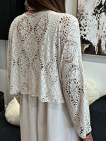 Charger l'image dans la galerie, Gilet crochet Ecru - Maelle
