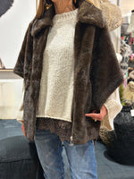 Charger l&#39;image dans la galerie, Veste/Poncho MAYA Choco

