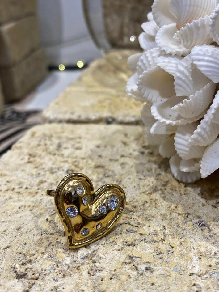 Bague COEUR  Doré