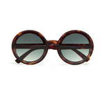 Charger l'image dans la galerie, Lunettes de soleil MONICA havana verres vert - OKKIA
