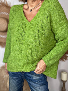 Pull bouclette MARTINO Vert