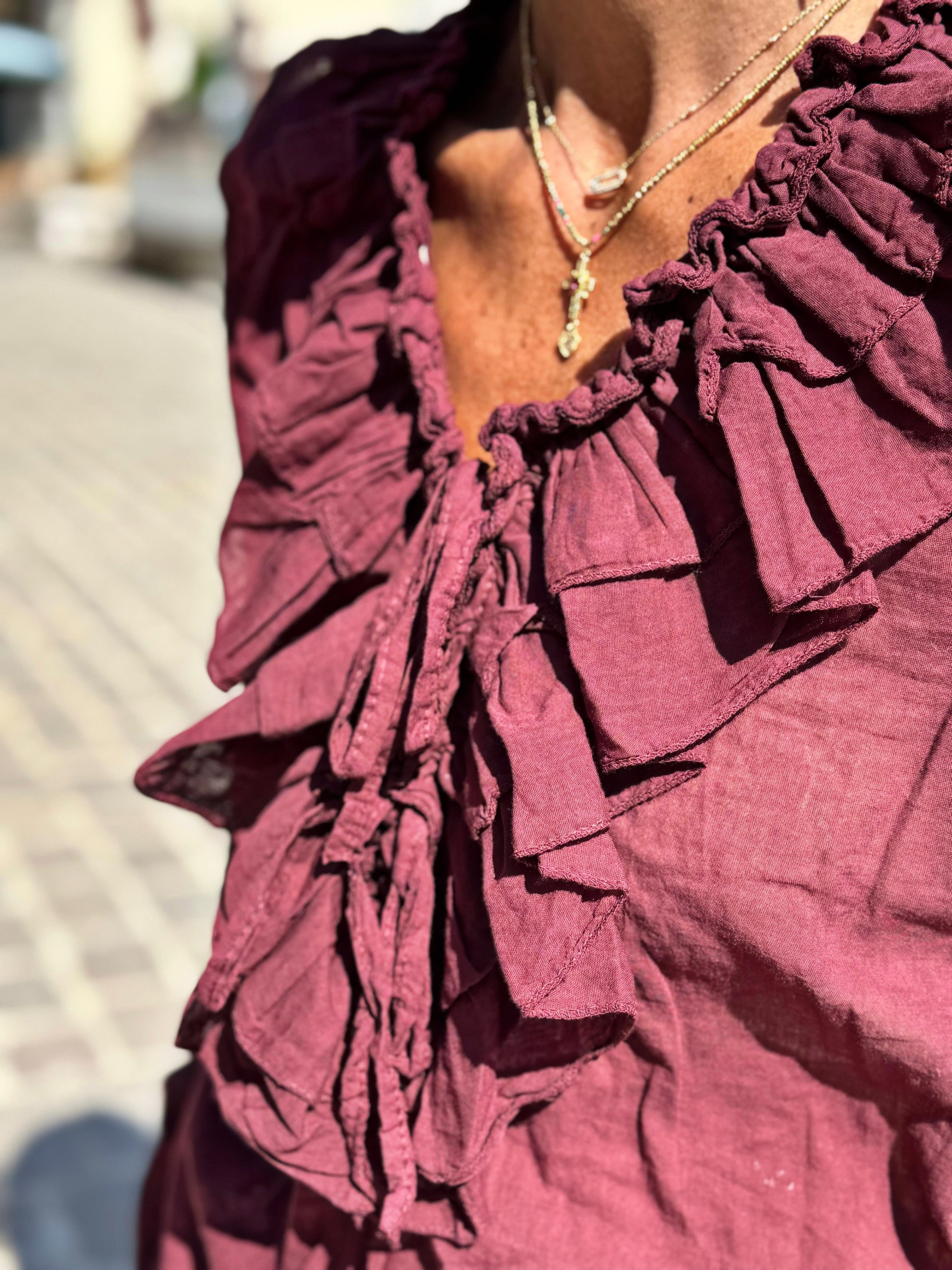 Blouse SERENA Bordeaux