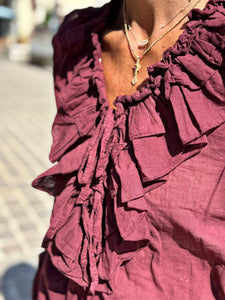 Blouse SERENA Bordeaux