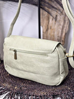 Charger l'image dans la galerie, Sac bandoulière BRUME Vert effet cuir grainé
