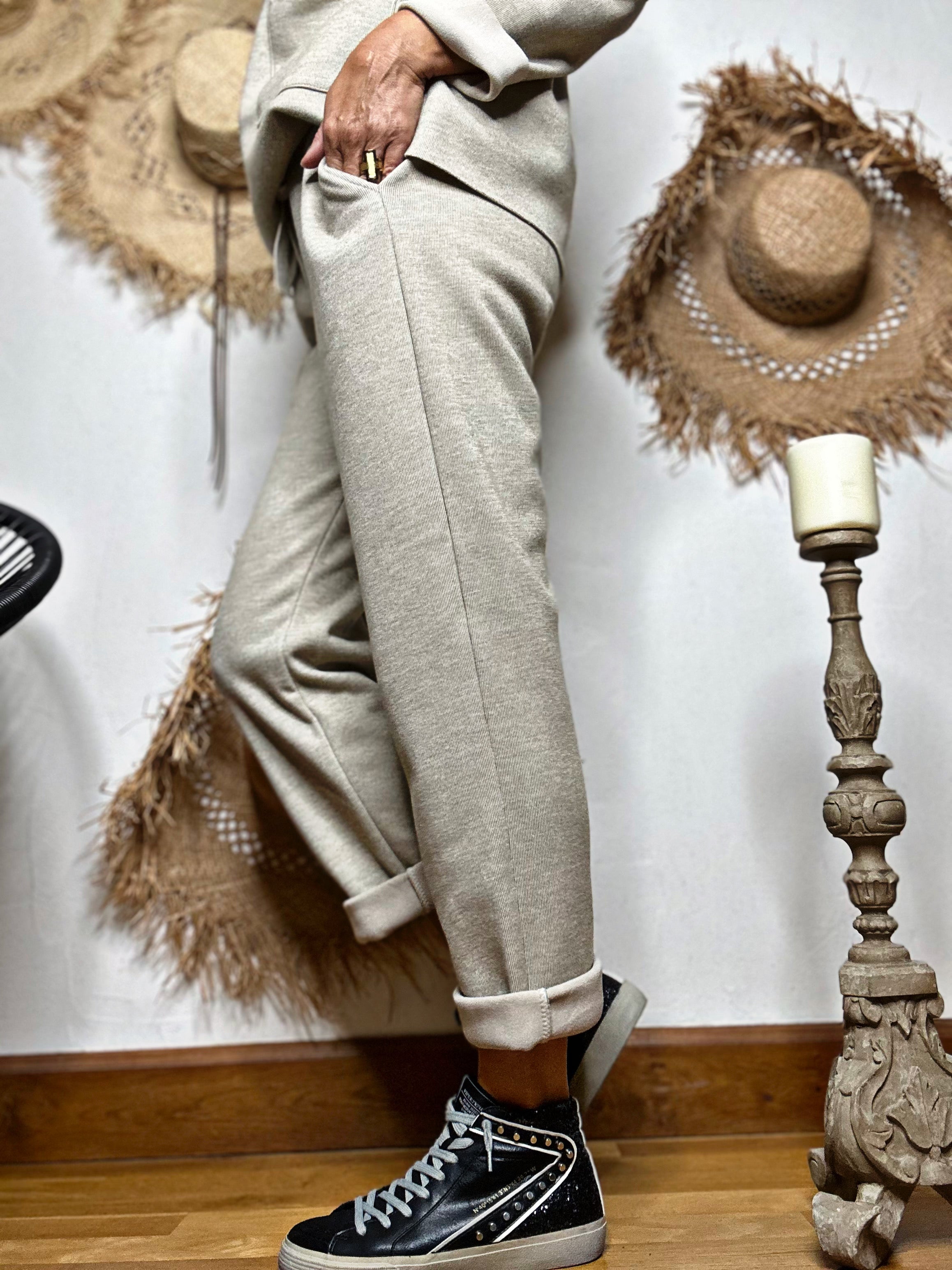 Pantalon TIMO Beige chiné