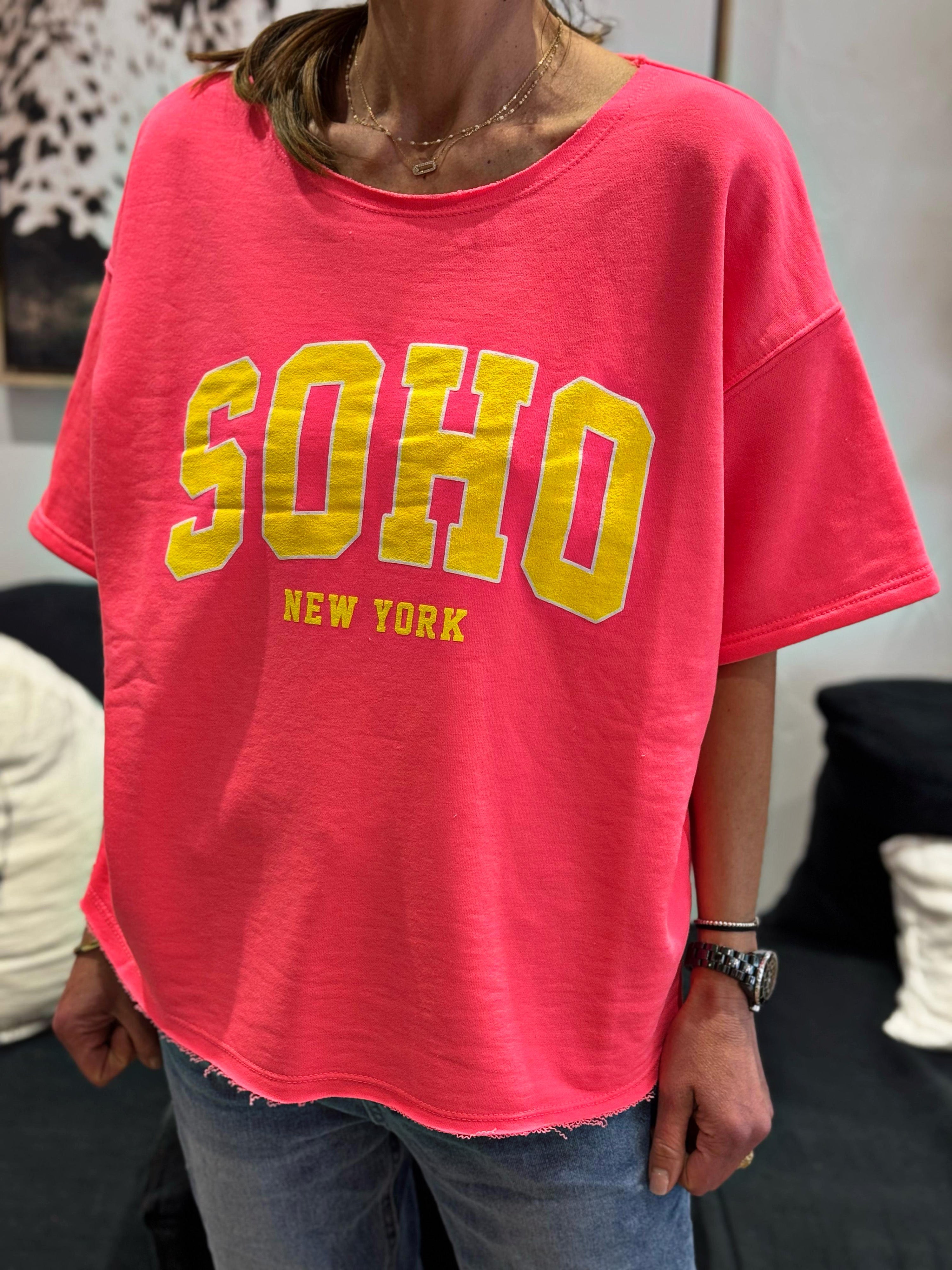 Sweat manches courtes SOHO Fuchsia
