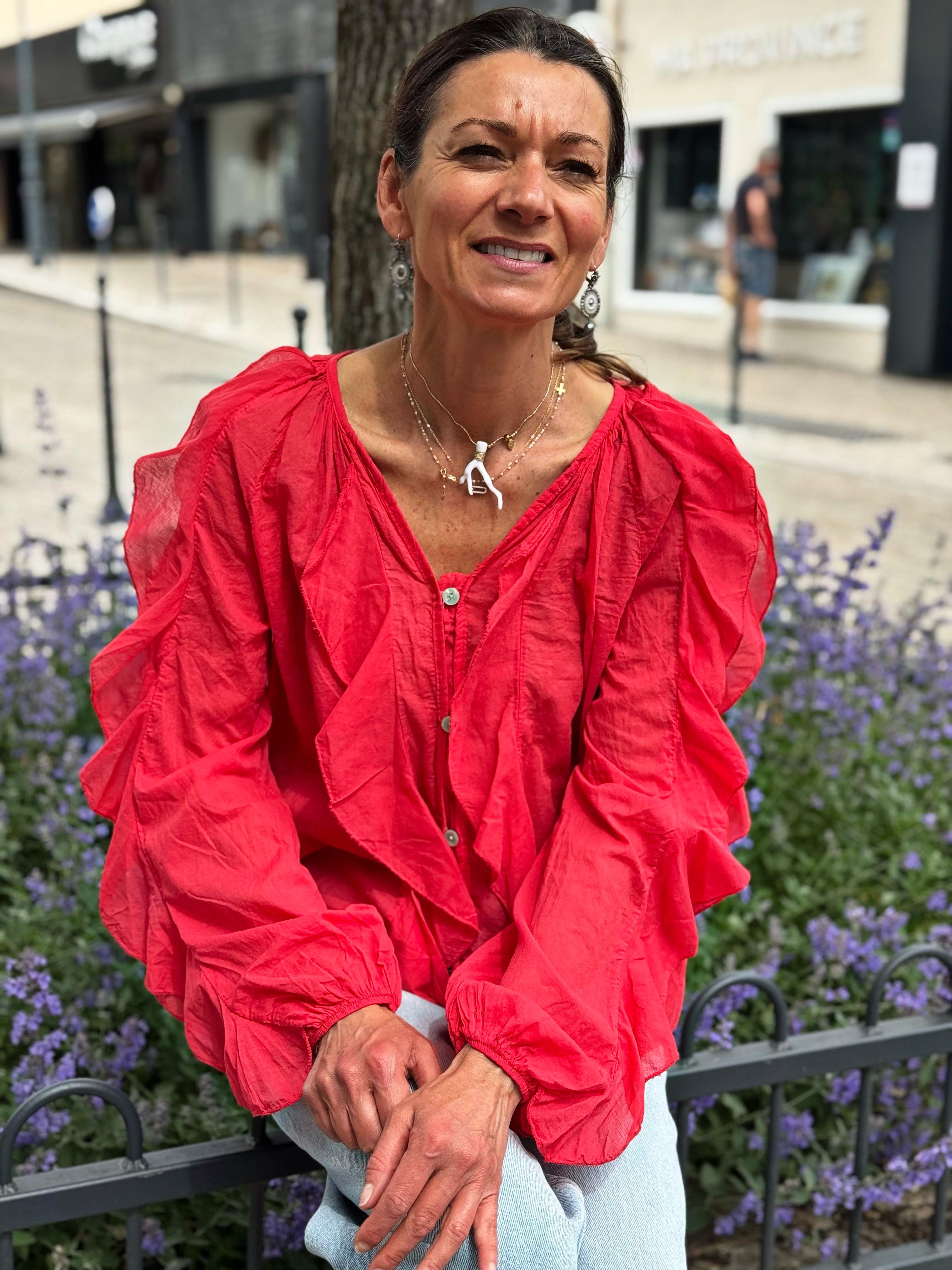 Chemise NINA Rouge