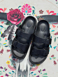 Sandales pailletées DINA Noir