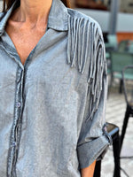 Charger l&#39;image dans la galerie, Chemise DAKOTA Gris effet délavé
