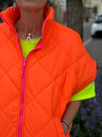 Charger l&#39;image dans la galerie, Doudoune manches courtes FIZZ Orange fluo
