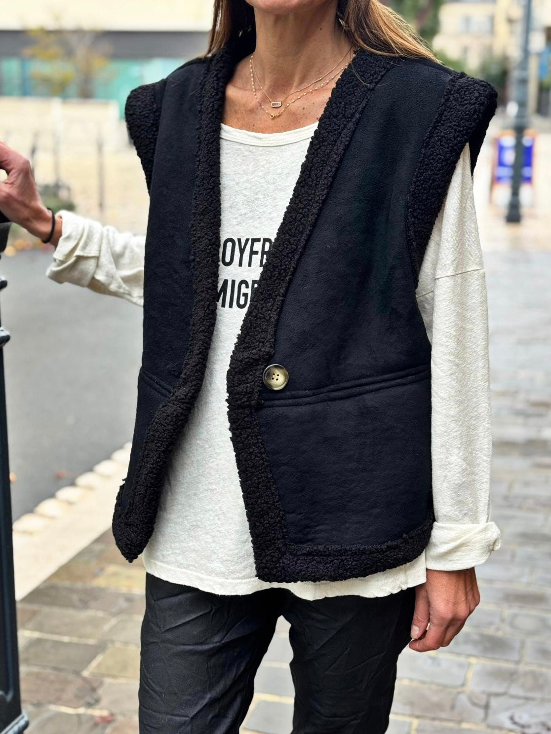 Gilet sans manche PAOLO Noir