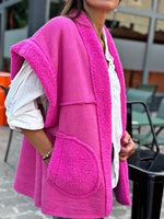 Charger l&#39;image dans la galerie, Blouson sans manche LOOMY Fuchsia
