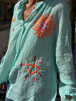 Charger l&#39;image dans la galerie, Chemise FABIOLA Aqua
