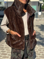 Charger l'image dans la galerie, Gilet sans manches CLEO Choco
