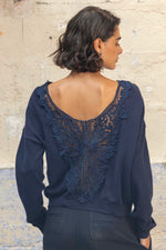 Charger l'image dans la galerie, Pull ALBA Marine - Gold and Silver
