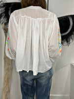 Charger l'image dans la galerie, Chemise Blanc manches brodées AYA
