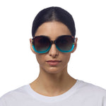 Charger l'image dans la galerie, Lunettes de soleil ANNA havana bleu - OKKIA
