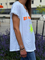 Charger l&#39;image dans la galerie, Tee shirt ST-TROPEZ Blanc/Orange

