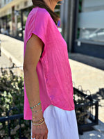 Charger l&#39;image dans la galerie, Top LIVIA Fuchsia
