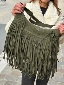 Sac à franges SAVANA Kaki