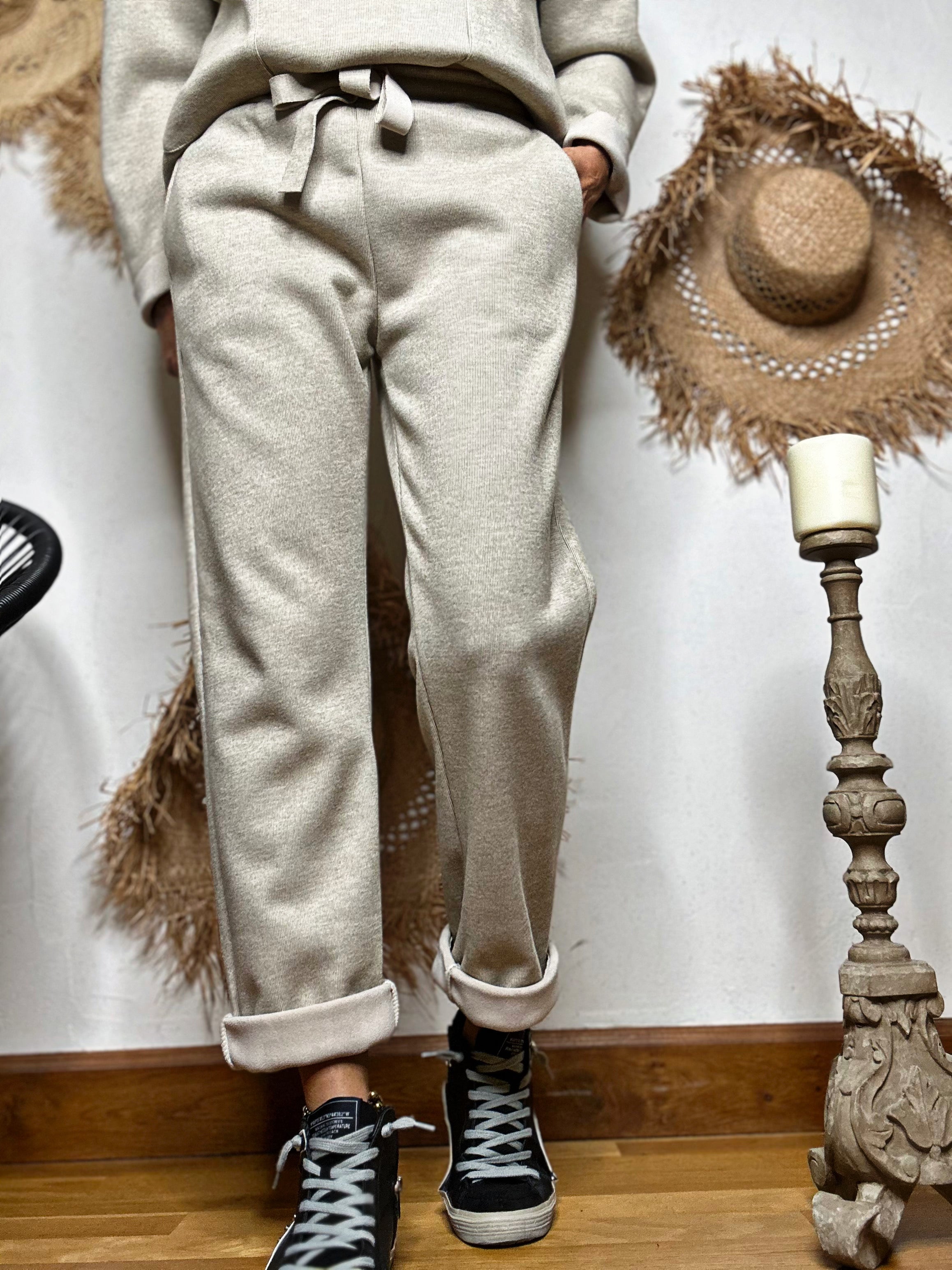 Pantalon TIMO Beige chiné