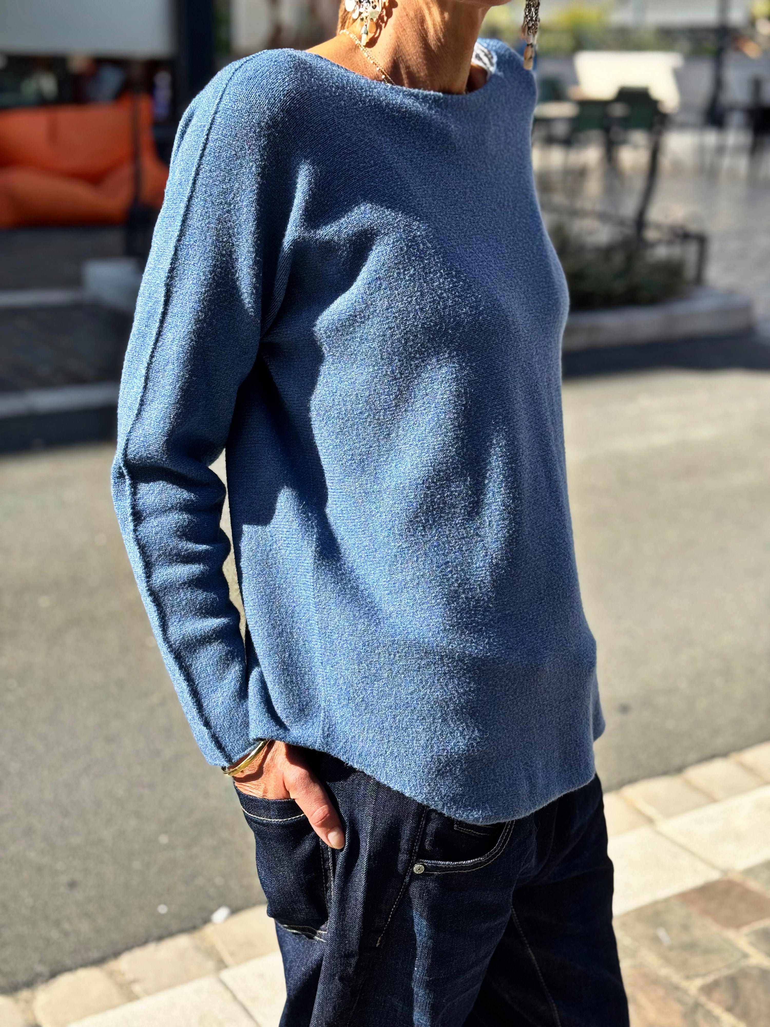 Pull doux LINO Bleu