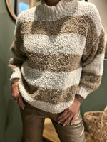 Charger l&#39;image dans la galerie, Pull NARO Ecru/Camel
