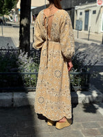 Charger l'image dans la galerie, Robe longue gaze de coton camel - NERYS
