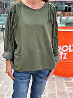 Charger l&#39;image dans la galerie, Sweat fin CLEO Kaki
