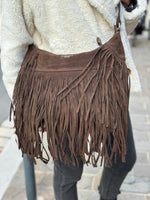 Charger l&#39;image dans la galerie, Sac à franges SAVANA Choco
