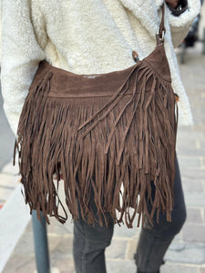 Sac à franges SAVANA Choco