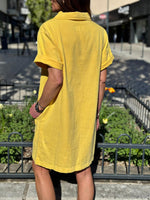 Charger l'image dans la galerie, Robe denim Jaune - MAELYS
