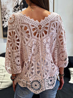 Charger l&#39;image dans la galerie, Pull crochet ZARA Rose
