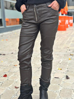 Charger l&#39;image dans la galerie, Pantalon simili cuir MAX Choco
