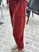 Charger l'image dans la galerie, Pantalon velours cotelé souple LEON Rouille
